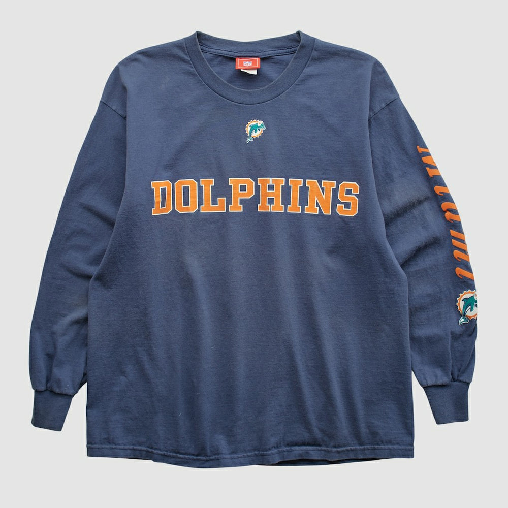Miami Dolphins NFL 2000s Long Sleeve T-shirt Navy Vintage | Fanatics
