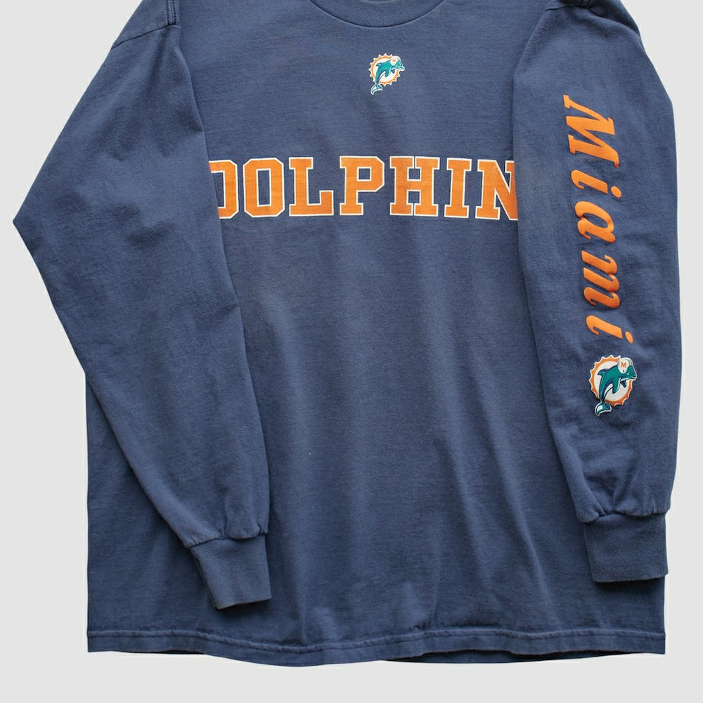 Miami Dolphins NFL 2000s Long Sleeve T-shirt Navy Vintage | Fanatics