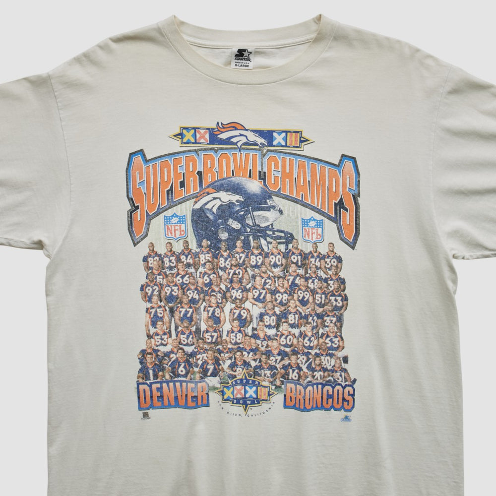 Denver Broncos Starter 1998 T-shirt White Vintage | Fanatics