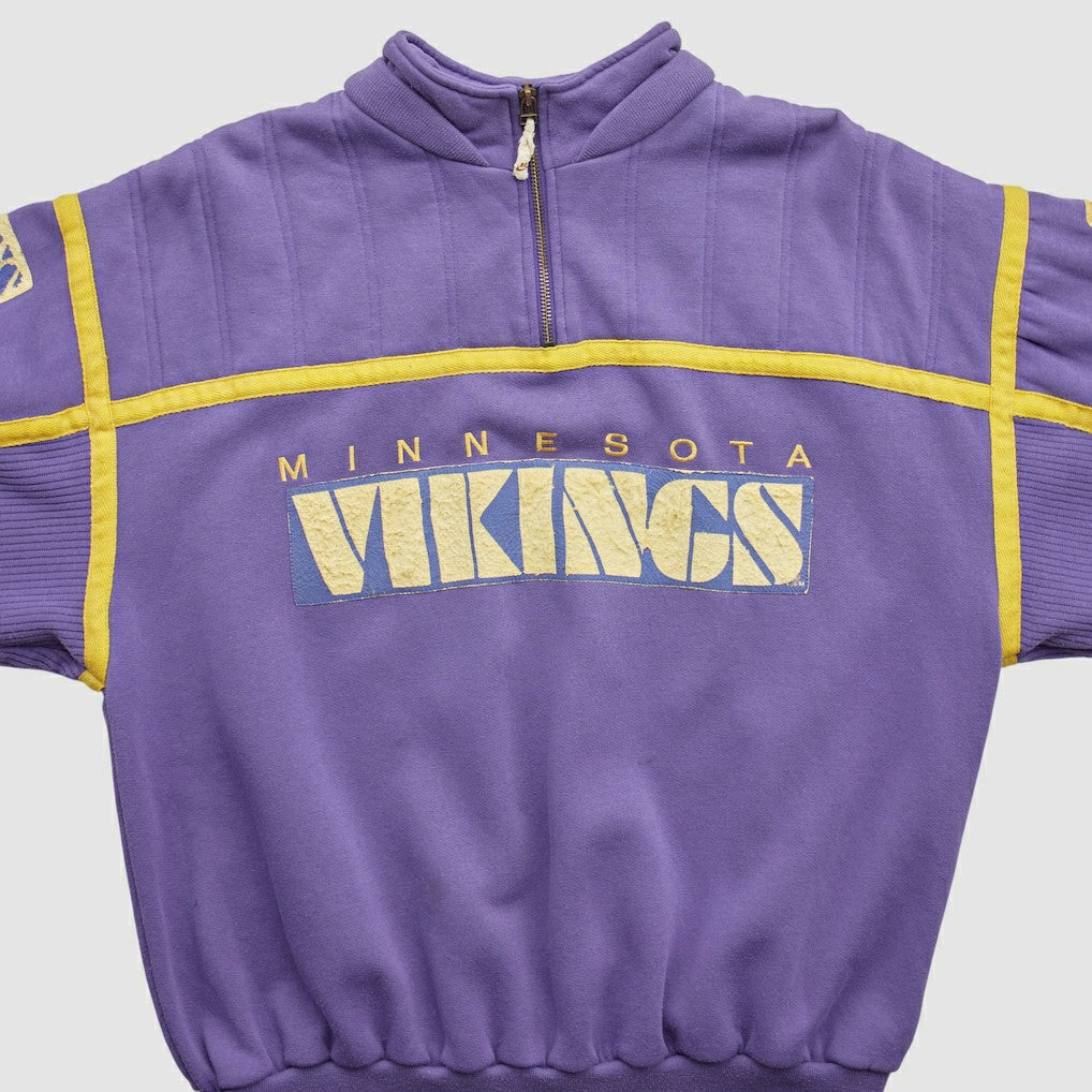 Minnesota Vikings 90s 1/4 Zip Sweatshirt Purple Vintage | Fanatics