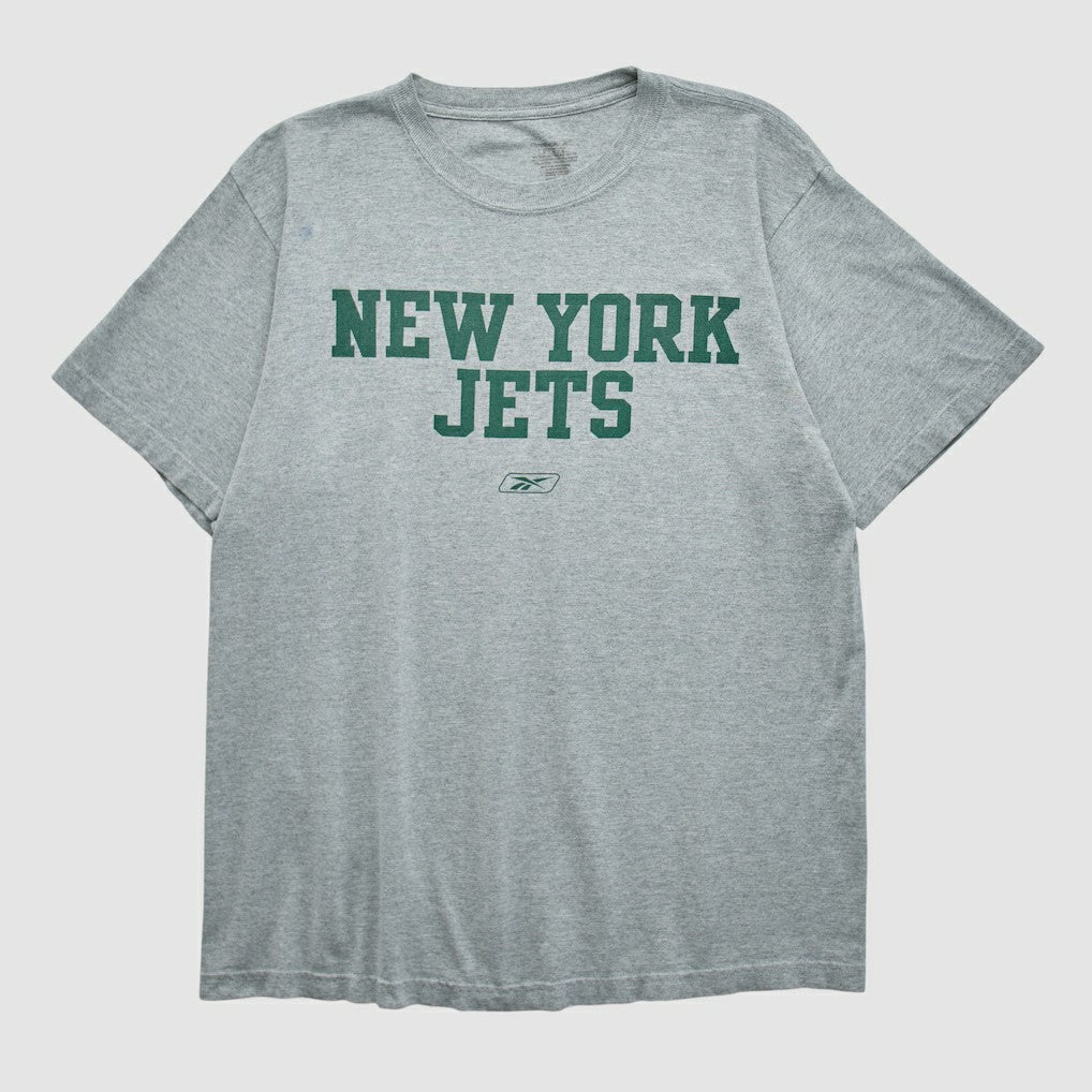 New York Jets Reebok 2000s T-shirt Heather Gray Vintage | Fanatics