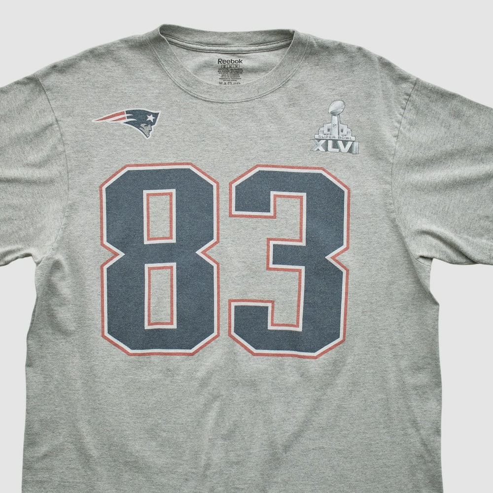 New England Patriots Reebok 2012 T-shirt Heather Gray Vintage | Fanatics