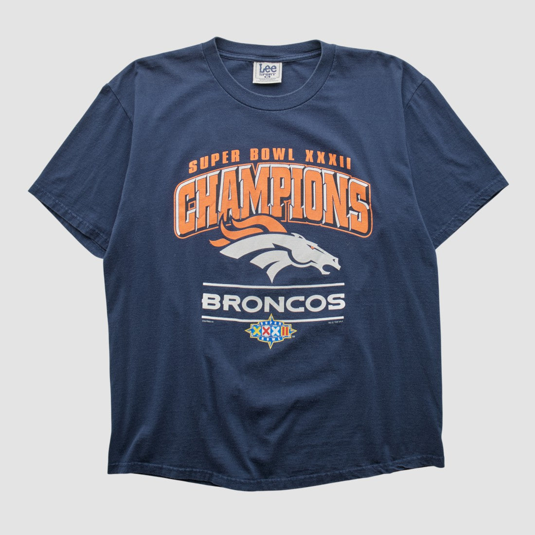 Denver Broncos Lee Sport 1998 T-shirt Navy Vintage | Fanatics