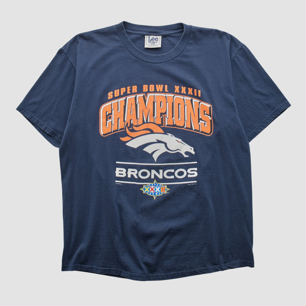 Denver Broncos Lee Sport 1998 T-shirt Navy Vintage | Fanatics