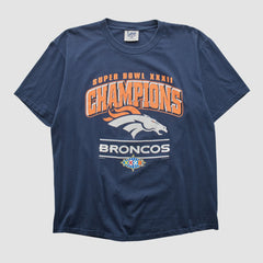 Denver Broncos Lee Sport 1998 T-shirt Navy Vintage | Fanatics