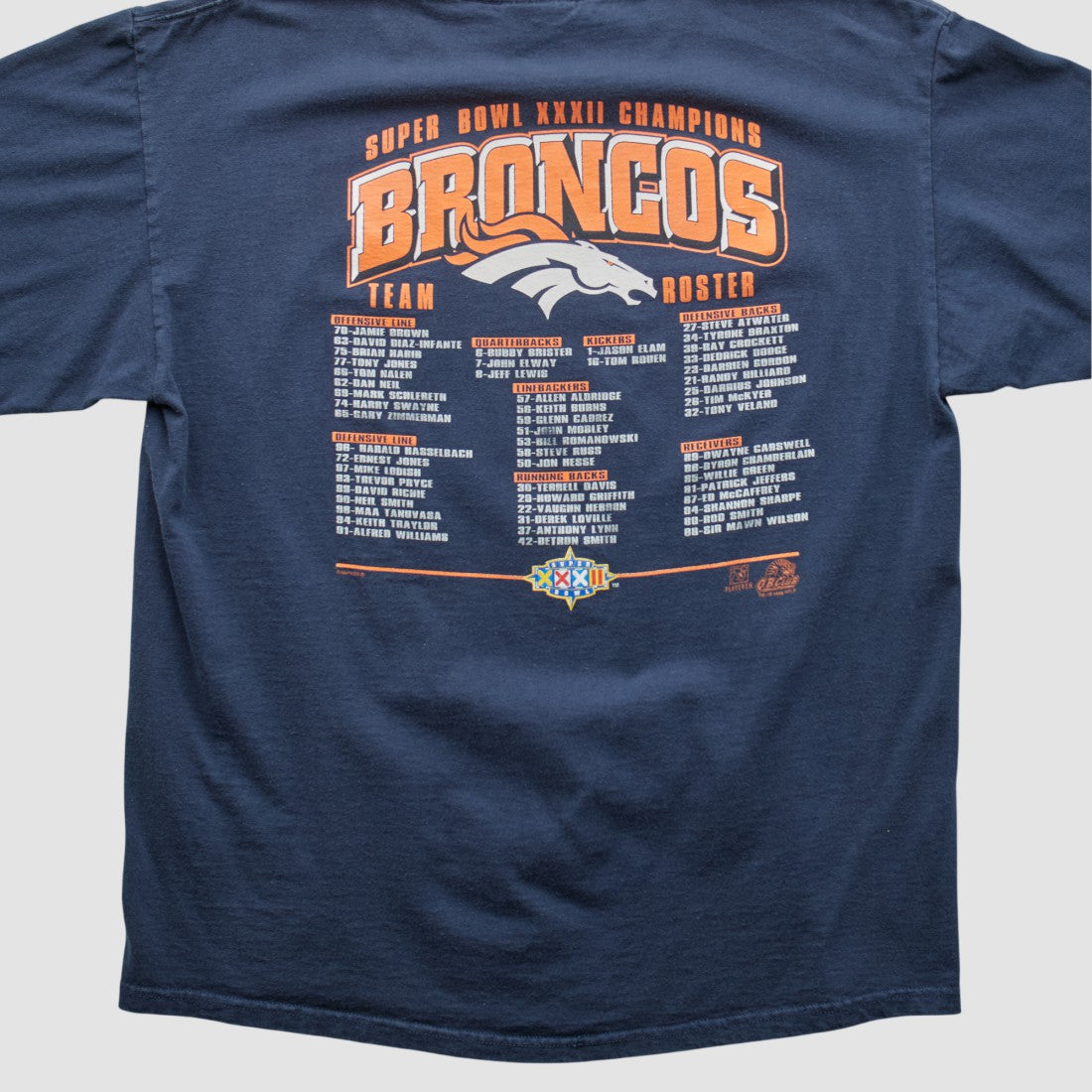 Denver Broncos Lee Sport 1998 T-shirt Navy Vintage | Fanatics