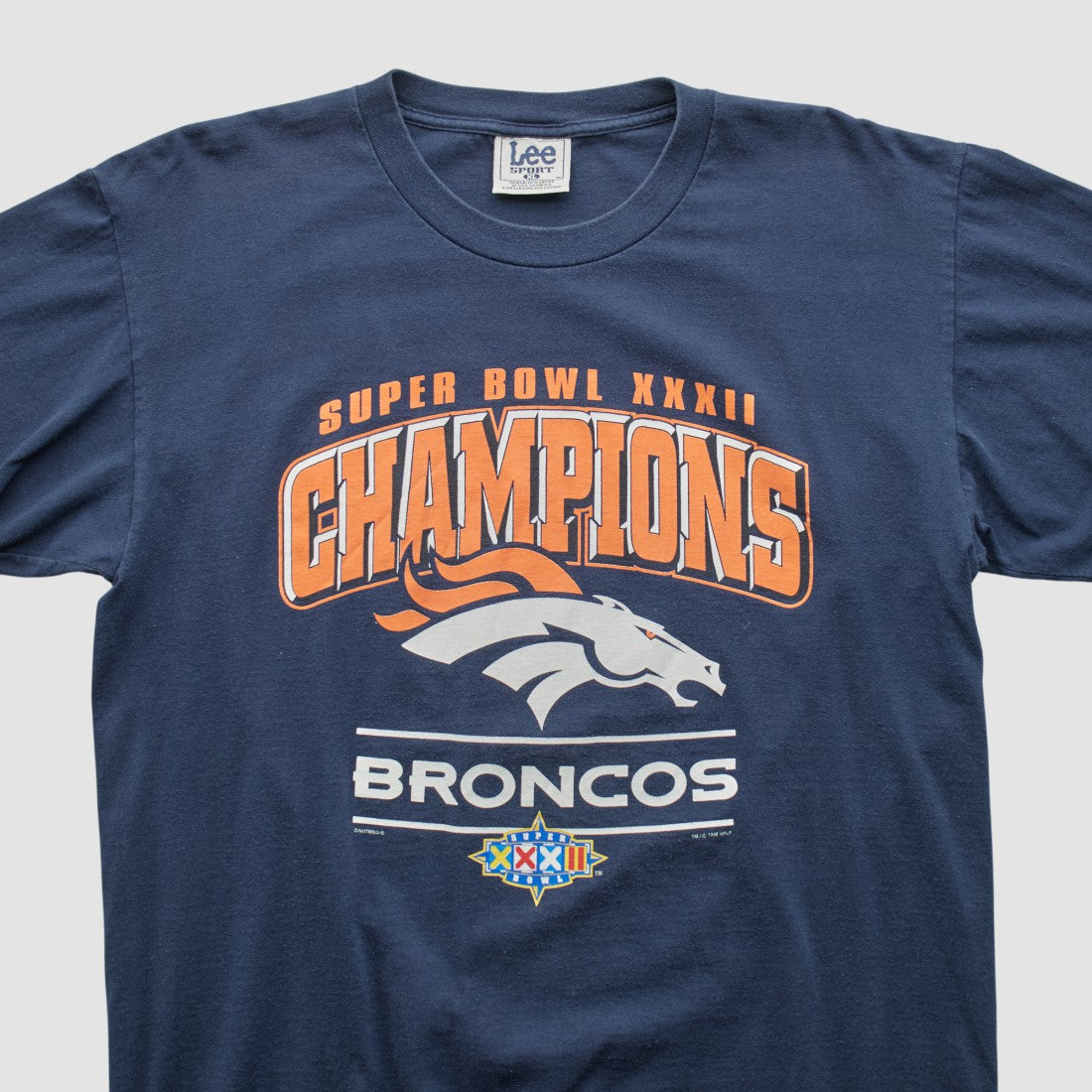 Denver Broncos Lee Sport 1998 T-shirt Navy Vintage | Fanatics