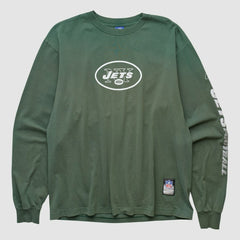 New York Jets Reebok 2000s Long Sleeve T-shirt Green Vintage | Fanatics