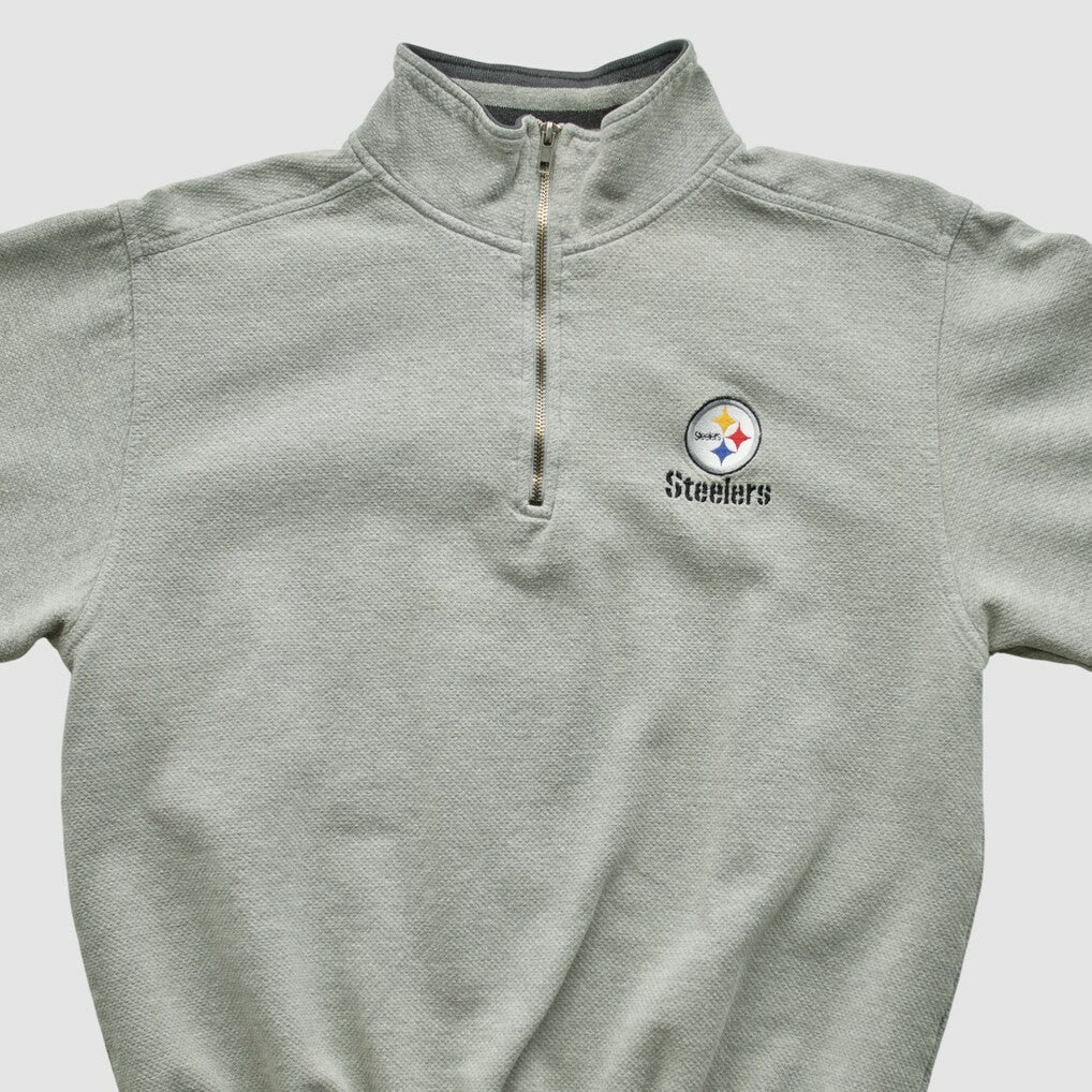 Pittsburgh Steelers Lee Sport 90s 1/4 Zip Sweatshirt Heather Gray Vintage | Fanatics