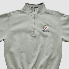 Pittsburgh Steelers Lee Sport 90s 1/4 Zip Sweatshirt Heather Gray Vintage | Fanatics