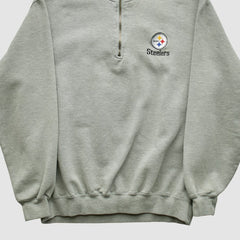 Pittsburgh Steelers Lee Sport 90s 1/4 Zip Sweatshirt Heather Gray Vintage | Fanatics