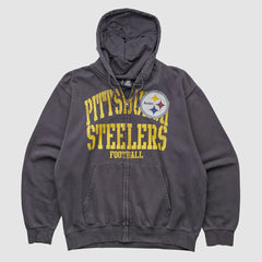 Pittsburgh Steelers NFL 2010s Hooded Full Zip Sweatshirt Gray Vintage | Fanatics