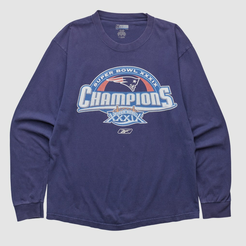 New England Patriots Reebok 2005 Long Sleeve T-shirt Navy Vintage | Fanatics