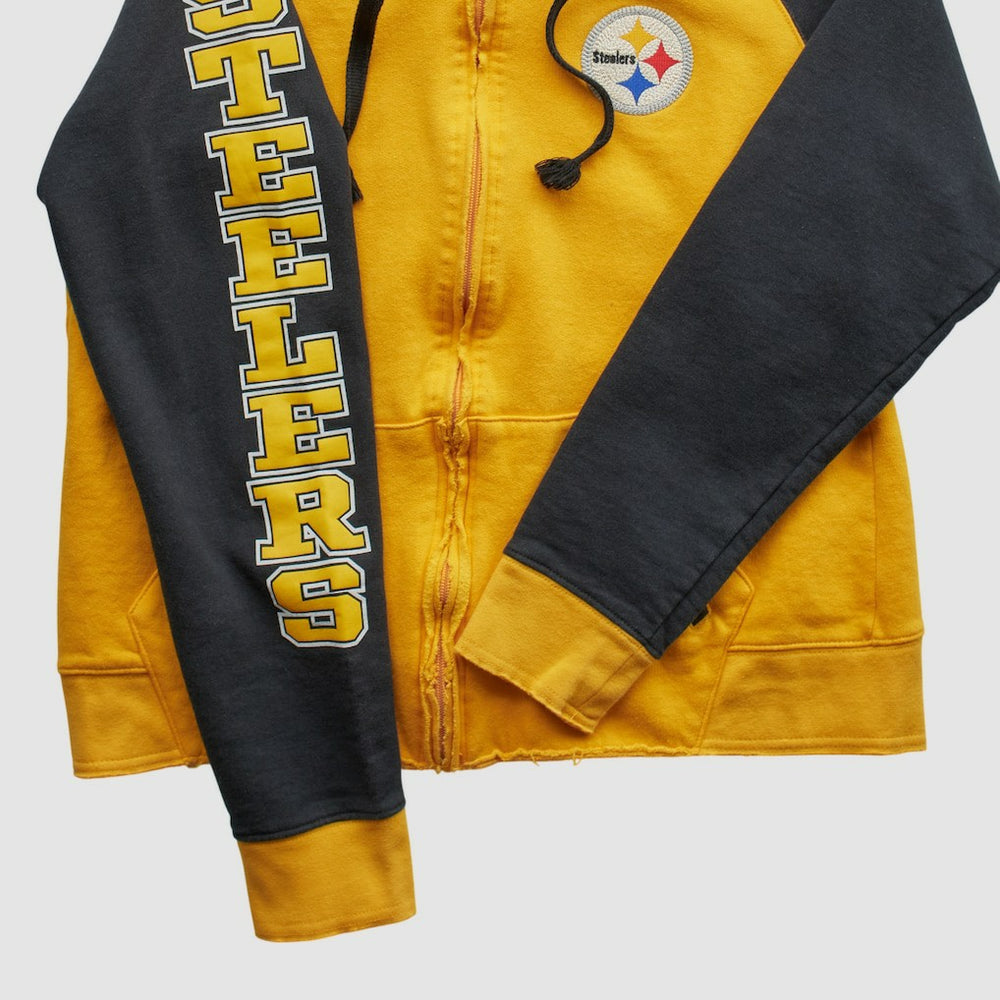 Pittsburgh Steelers Reebok 2000s Hooded Full Zip Sweatshirt Yellow Vintage | Fanatics