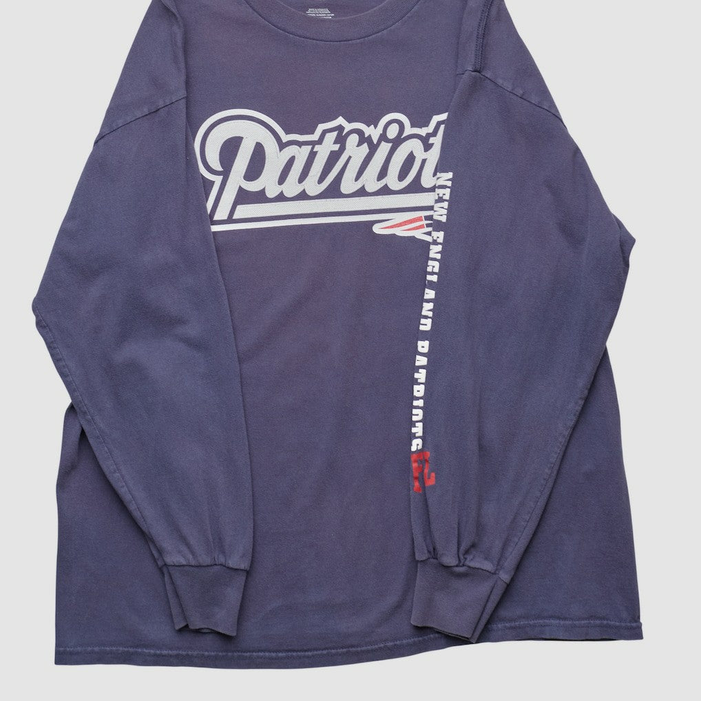 New England Patriots NFL 2000s Long Sleeve T-shirt Navy Vintage | Fanatics