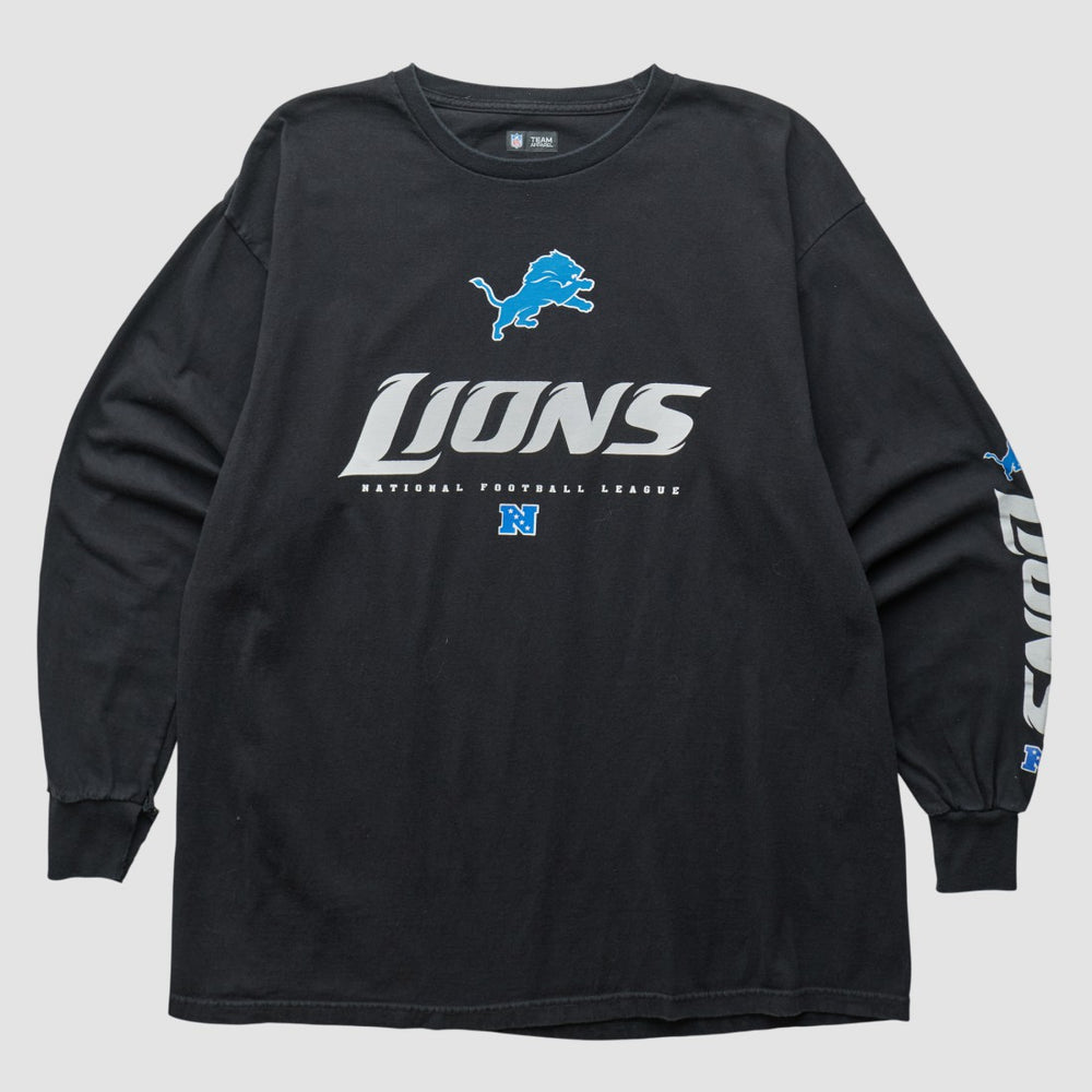 Detroit Lions NFL 2010s Long Sleeve T-shirt Black Vintage | Fanatics