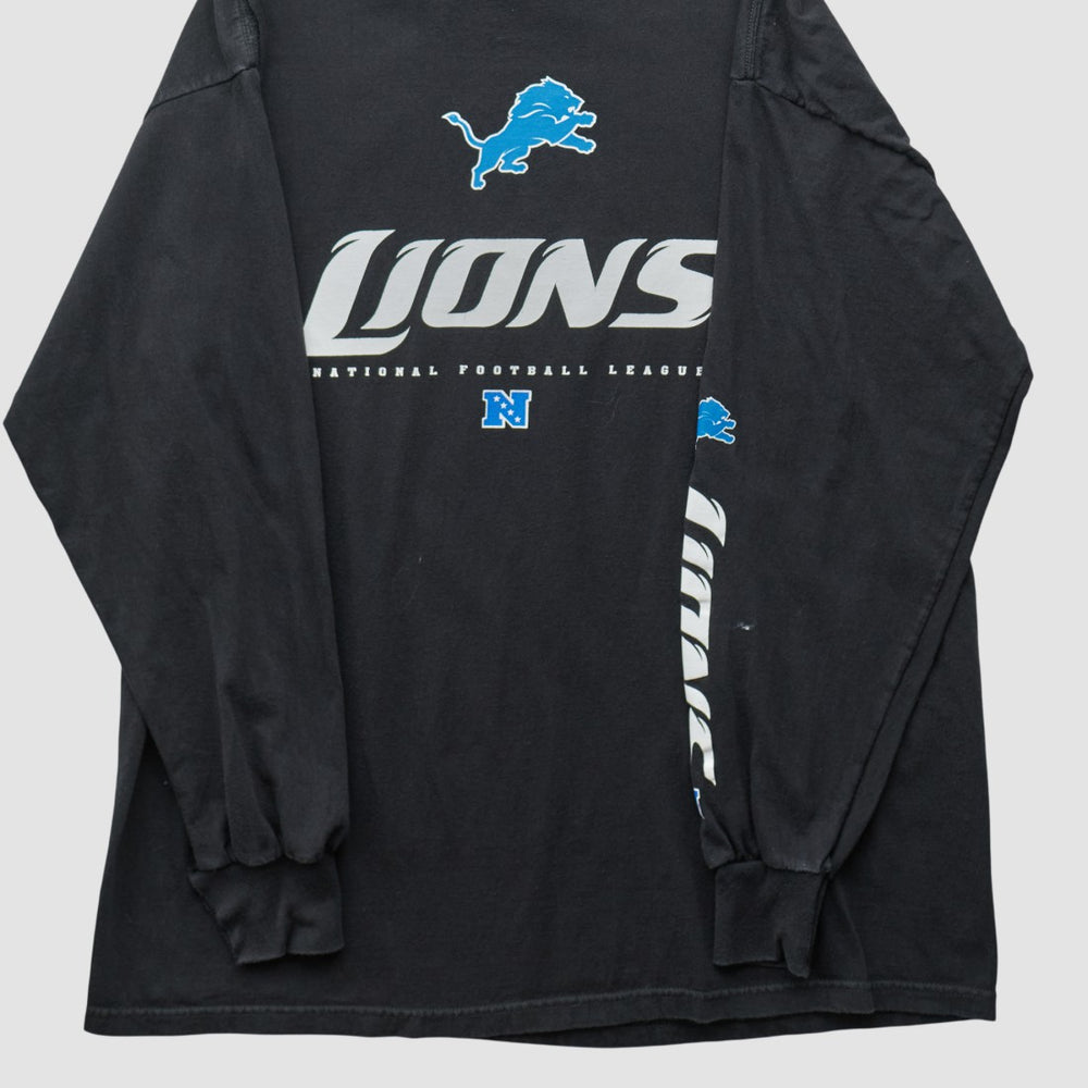 Detroit Lions NFL 2010s Long Sleeve T-shirt Black Vintage | Fanatics