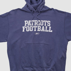 New England Patriots Reebok 2000s Hooded Pullover Sweatshirt Navy Vintage | Fanatics
