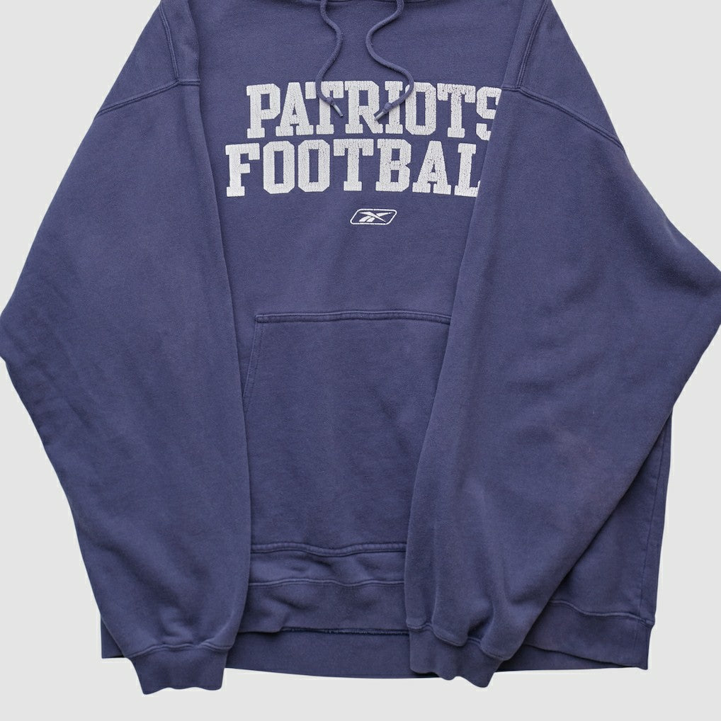 New England Patriots Reebok 2000s Hooded Pullover Sweatshirt Navy Vintage | Fanatics