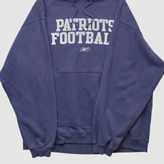 New England Patriots Reebok 2000s Hooded Pullover Sweatshirt Navy Vintage | Fanatics