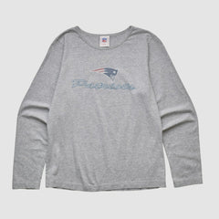 New England Patriots NFL 2000s Long Sleeve T-shirt Heather Gray Vintage | Fanatics