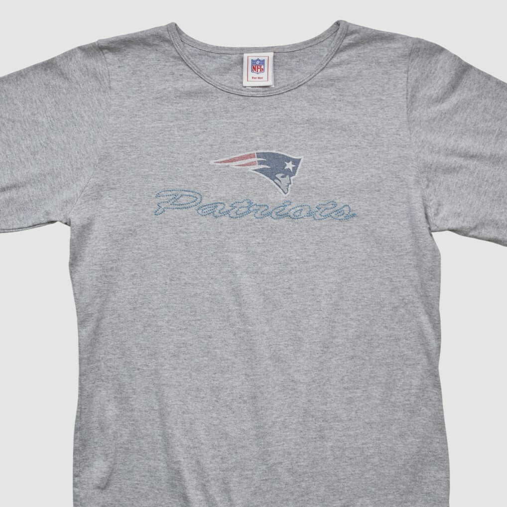 New England Patriots NFL 2000s Long Sleeve T-shirt Heather Gray Vintage | Fanatics