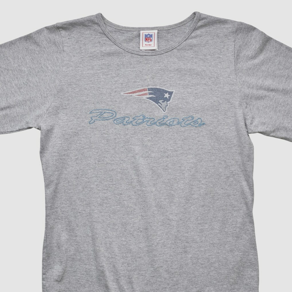 New England Patriots NFL 2000s Long Sleeve T-shirt Heather Gray Vintage | Fanatics