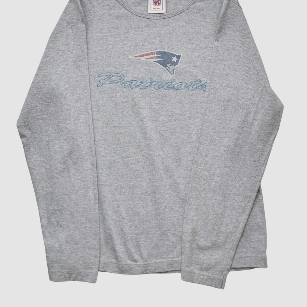 New England Patriots NFL 2000s Long Sleeve T-shirt Heather Gray Vintage | Fanatics