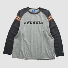 Cincinnati Bengals Reebok 2000s Long Sleeve T-shirt Heather Gray Vintage | Fanatics