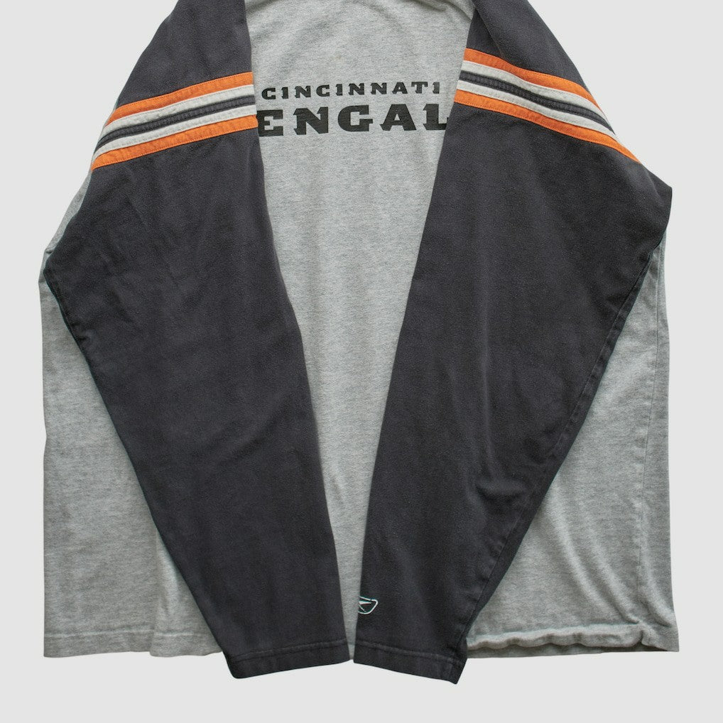 Cincinnati Bengals Reebok 2000s Long Sleeve T-shirt Heather Gray Vintage | Fanatics