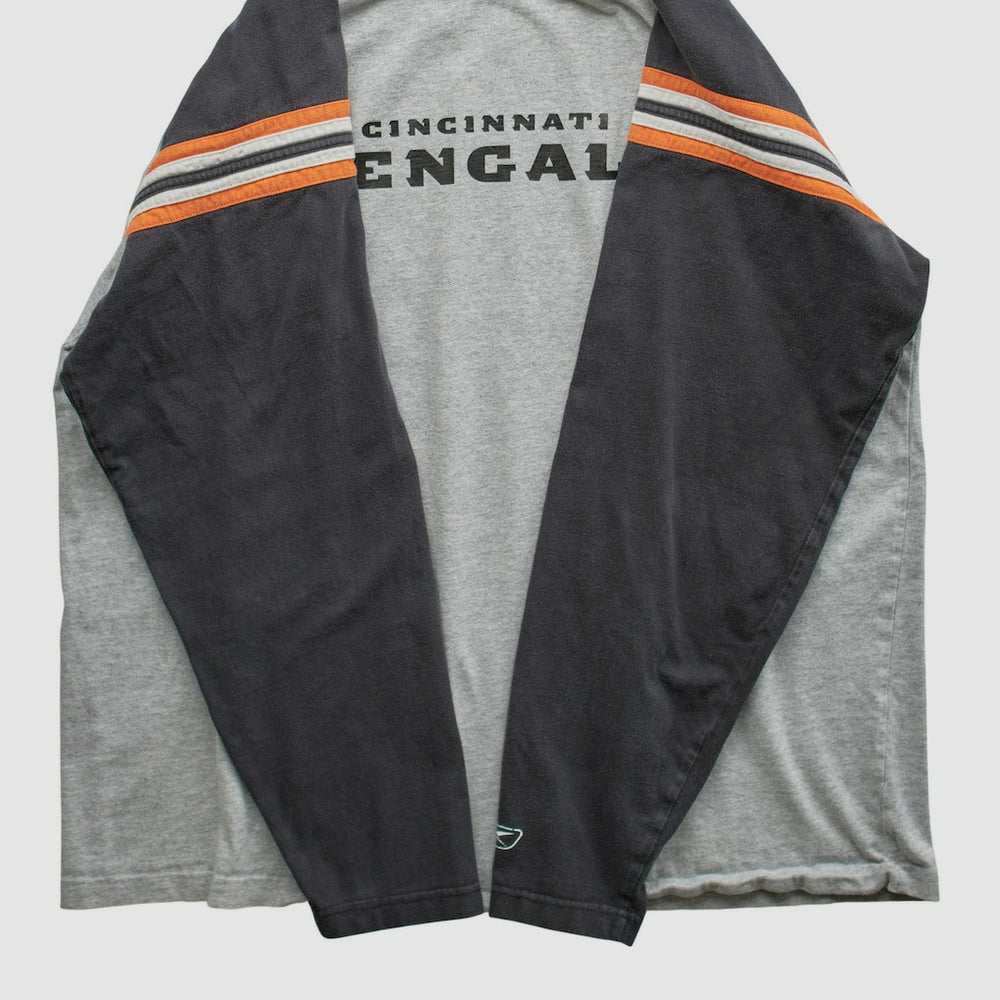 Cincinnati Bengals Reebok 2000s Long Sleeve T-shirt Heather Gray Vintage | Fanatics