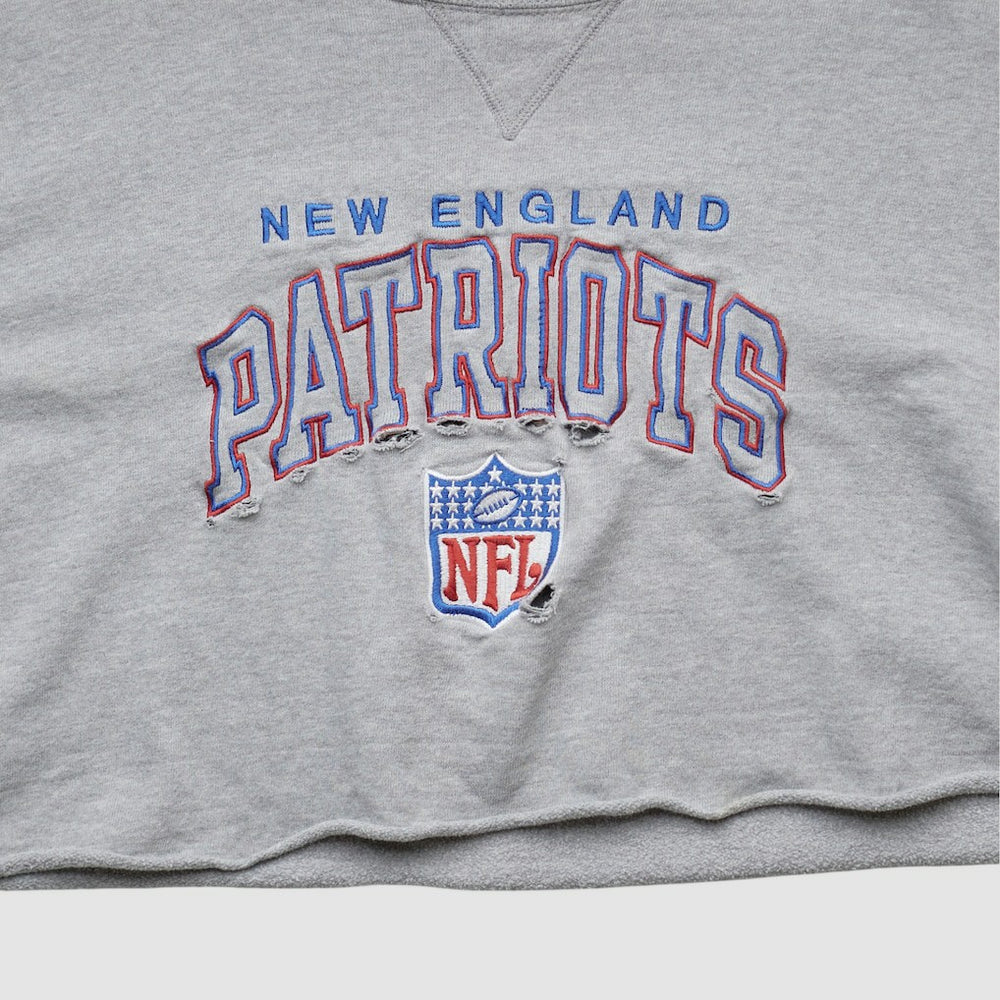 New England Patriots Champion 90s Pullover Sweatshirt Heather Gray Vintage | Fanatics