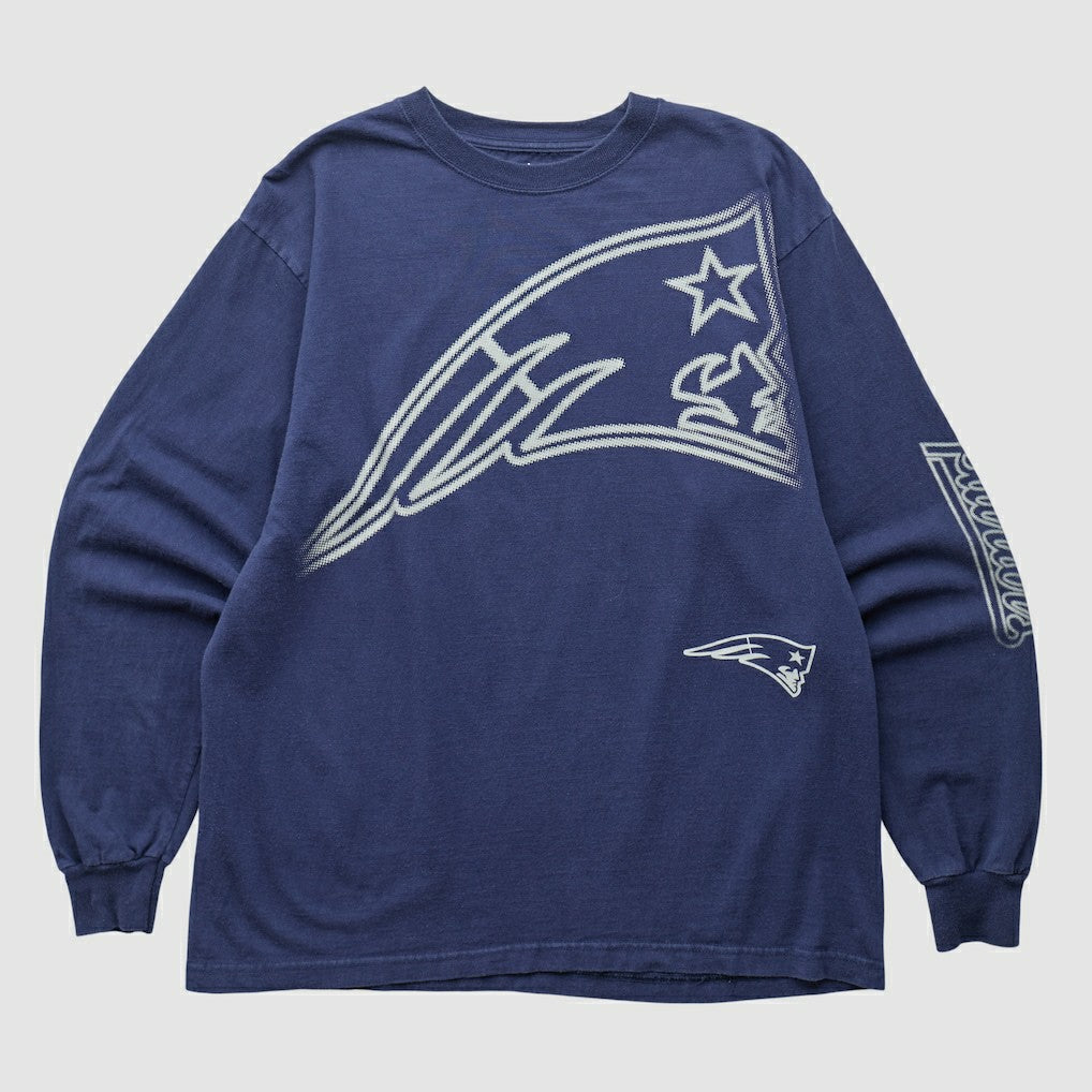 New England Patriots Reebok 2000s Long Sleeve T-shirt Navy Vintage | Fanatics