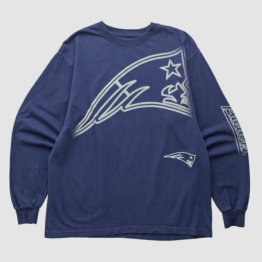 New England Patriots Reebok 2000s Long Sleeve T-shirt Navy Vintage | Fanatics
