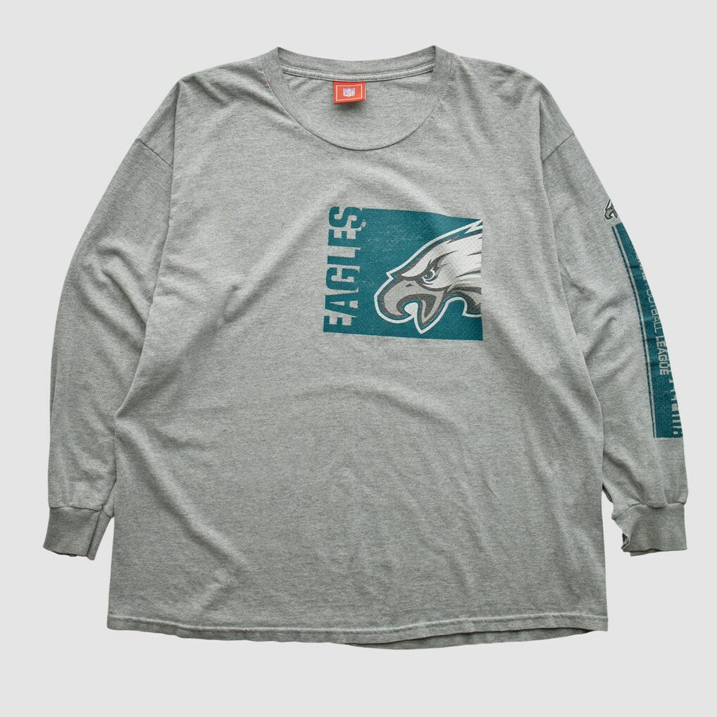 Philadelphia Eagles NFL 2000s Long Sleeve T-shirt Heather Gray Vintage | Fanatics