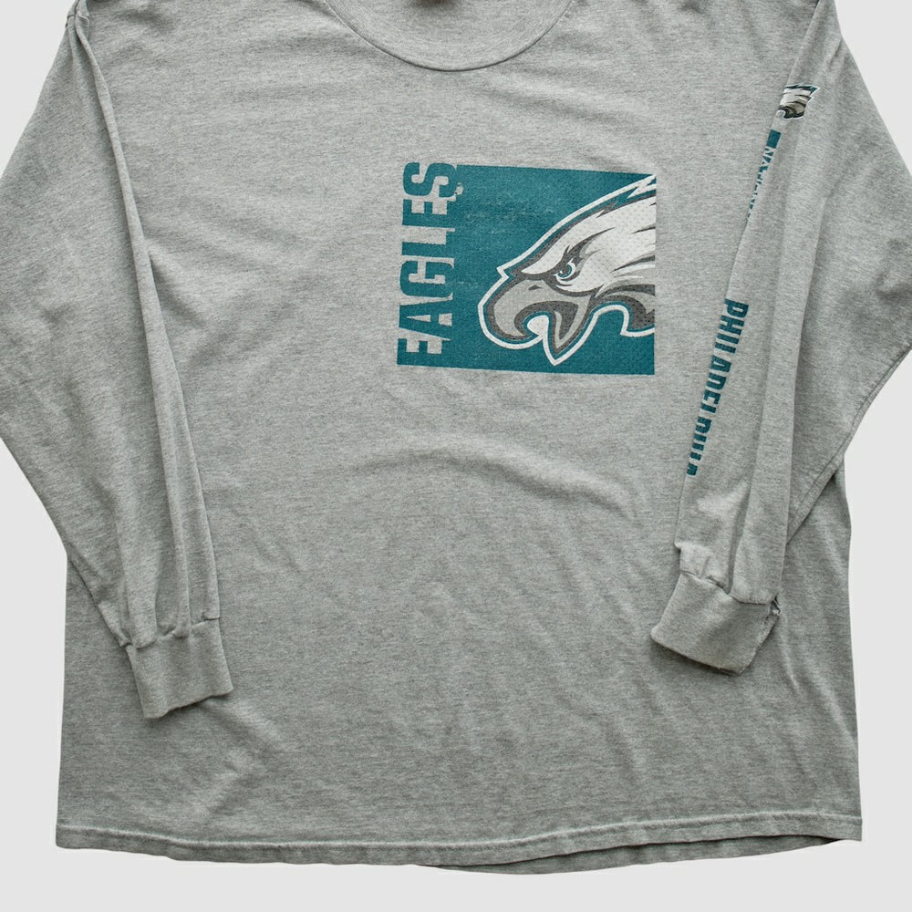 Philadelphia Eagles NFL 2000s Long Sleeve T-shirt Heather Gray Vintage | Fanatics