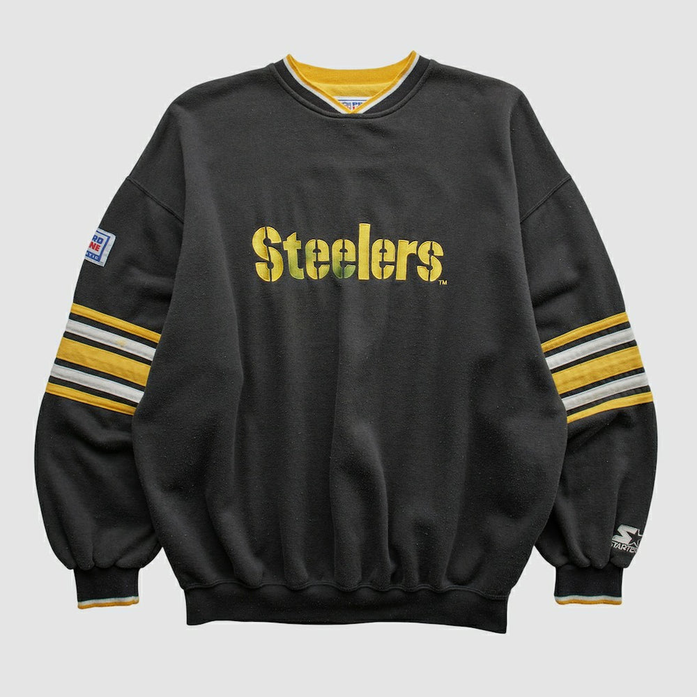 Pittsburgh Steelers Starter 90s Pullover Sweatshirt Black Vintage | Fanatics