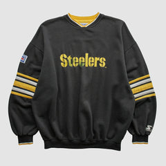Pittsburgh Steelers Starter 90s Pullover Sweatshirt Black Vintage | Fanatics