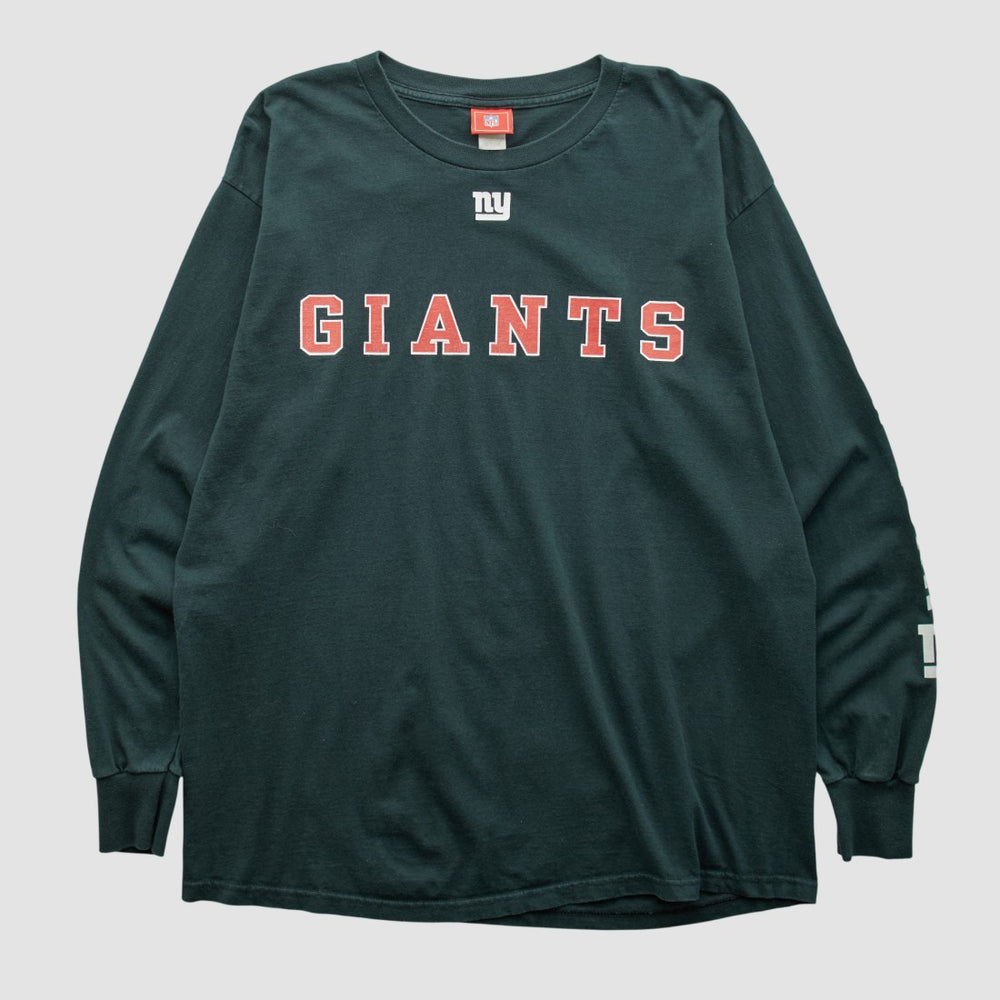 New York Giants NFL 2000s Long Sleeve T-shirt Black Vintage | Fanatics