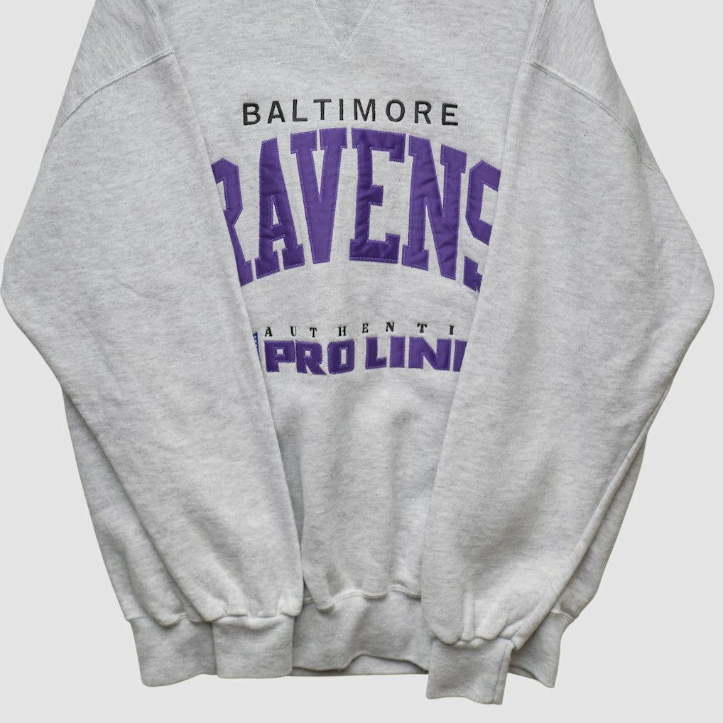 Baltimore Ravens Russell 90s Sweatshirt Heather Gray Vintage | Fanatics