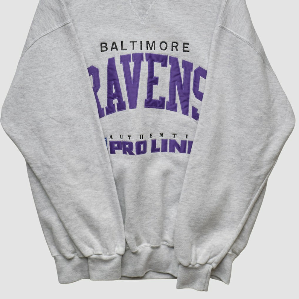 Baltimore Ravens Russell 90s Sweatshirt Heather Gray Vintage | Fanatics