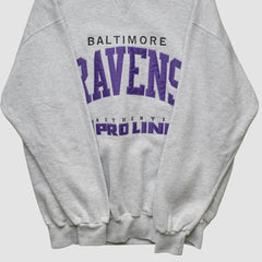 Baltimore Ravens Russell 90s Sweatshirt Heather Gray Vintage | Fanatics