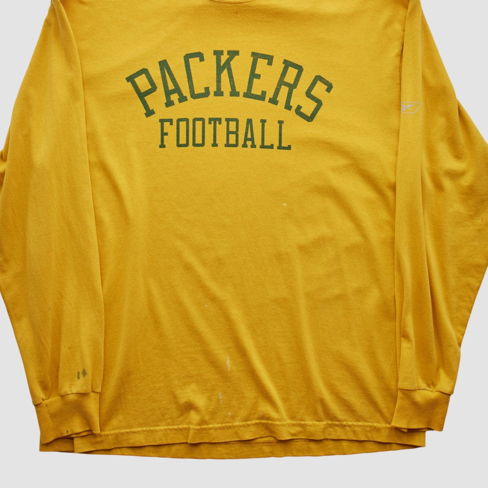 Green Bay Packers Reebok 2000s Long Sleeve T-shirt Yellow Vintage | Fanatics