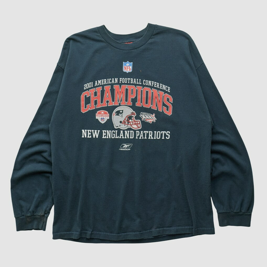 New England Patriots 2001 Long Sleeve T-shirt Black Vintage | Fanatics