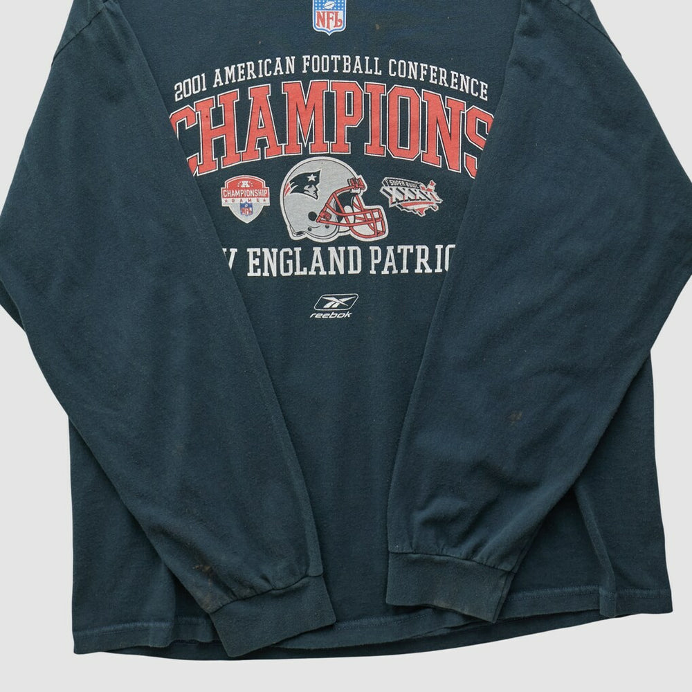 New England Patriots 2001 Long Sleeve T-shirt Black Vintage | Fanatics