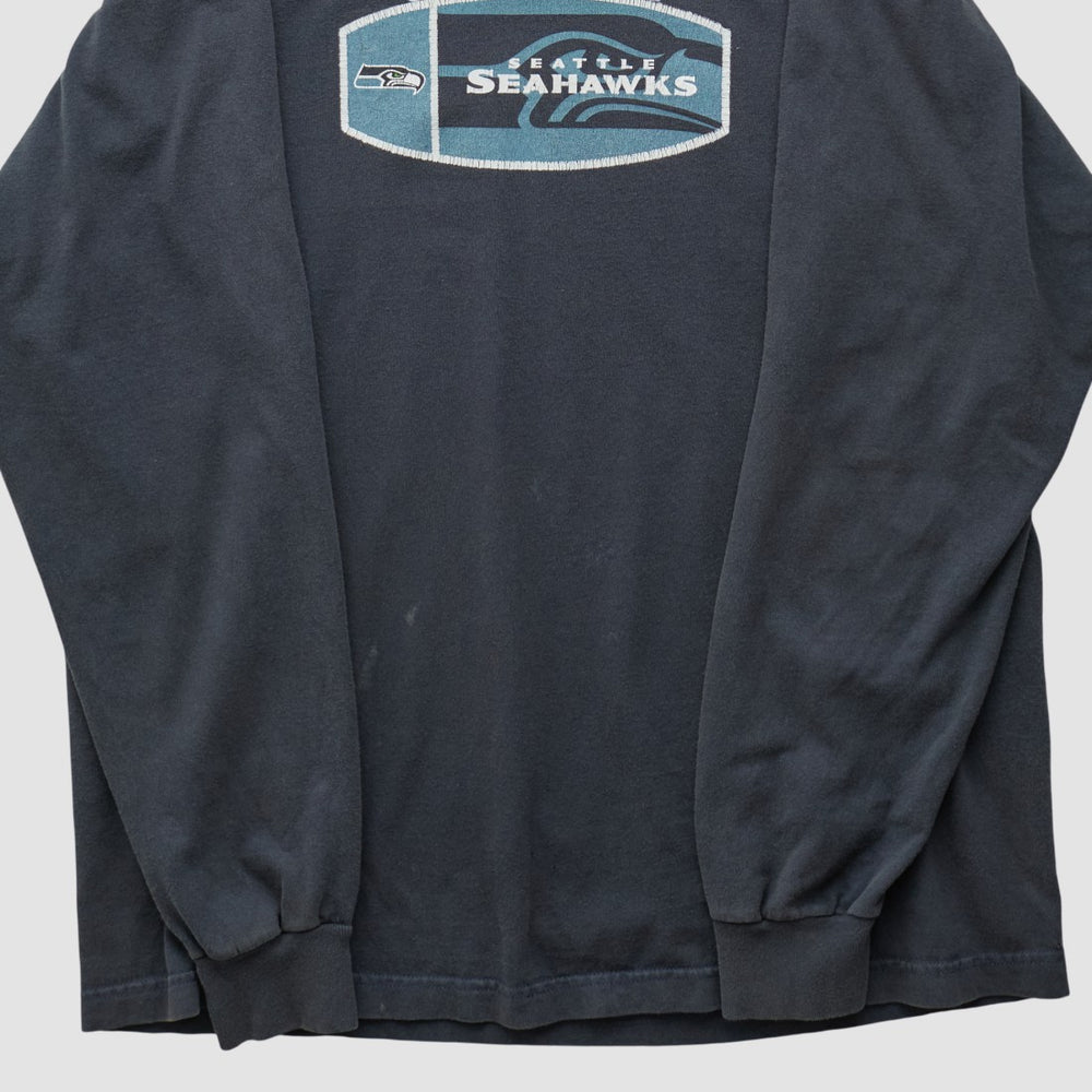 Seattle Seahawks Reebok 2000s Long Sleeve T-shirt Black Vintage | Fanatics