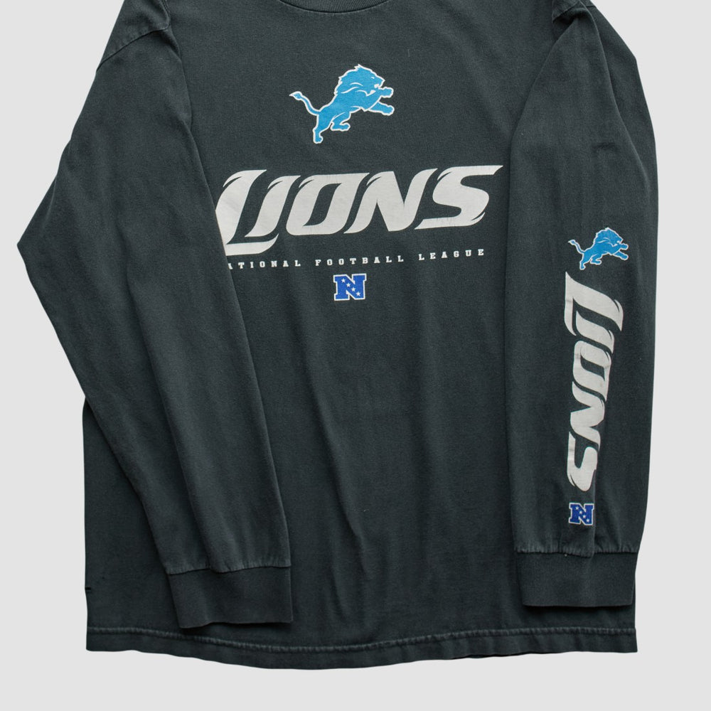 Detroit Lions NFL 2010s Long Sleeve T-shirt Black Vintage | Fanatics