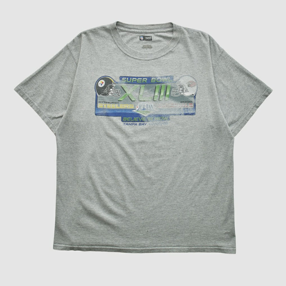 Super Bowl XLIII NFL 2009 T-shirt Heather Gray Vintage | Fanatics