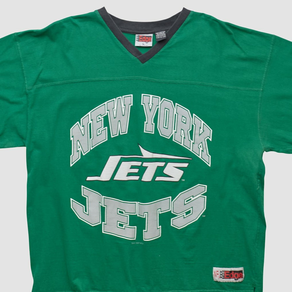 New York Jets The Edge 1997 T-shirt Green Vintage | Fanatics