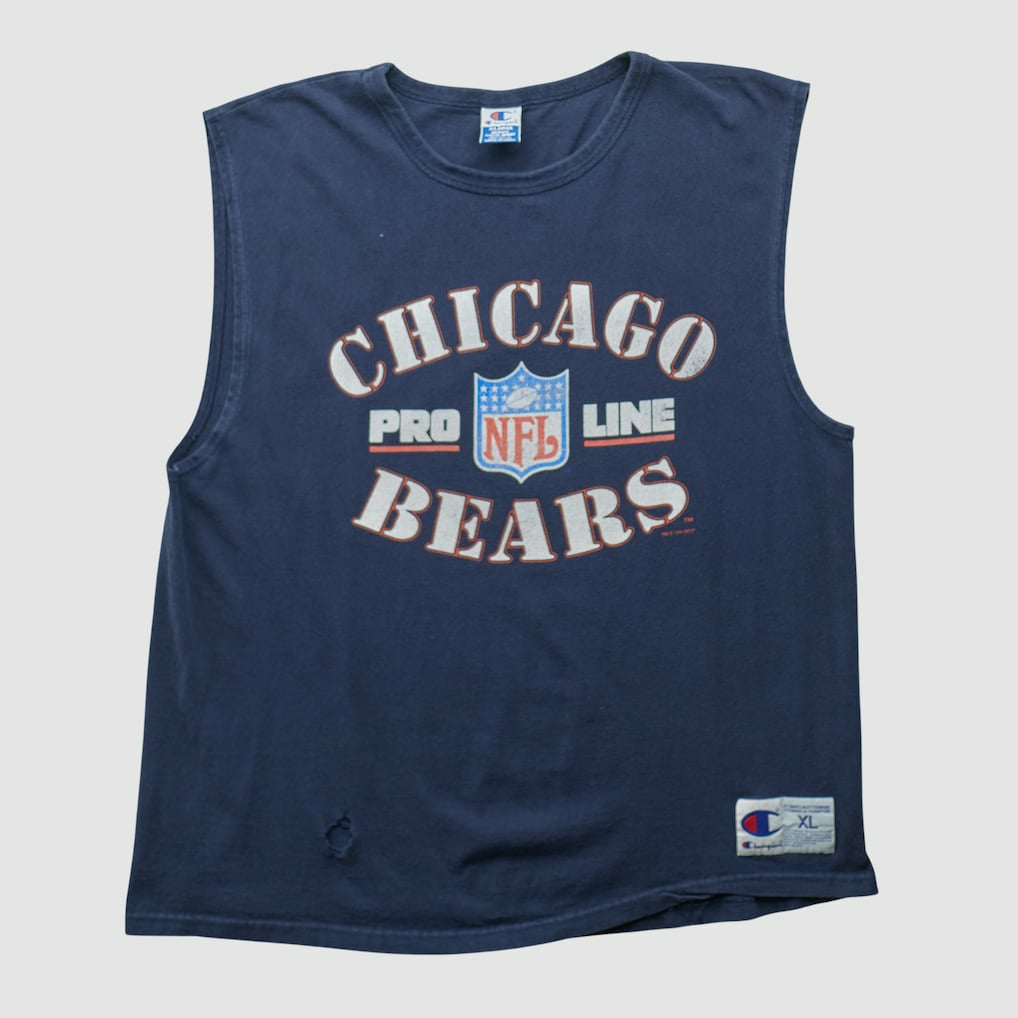 Chicago Bears Champion 90s Tank Navy Vintage | Fanatics